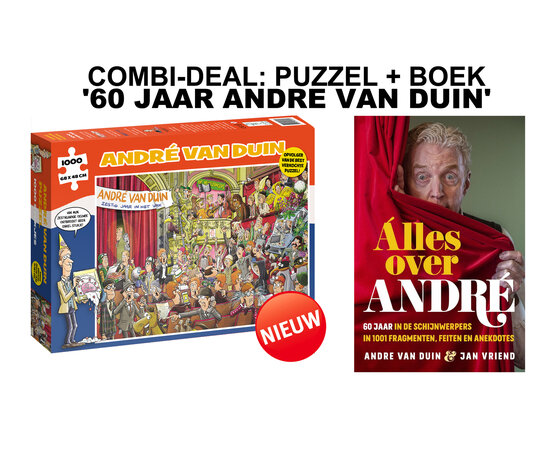COMBI-DEAL: Andre van Duin - Puzzel + Boek "60 jaar André van Duin"
